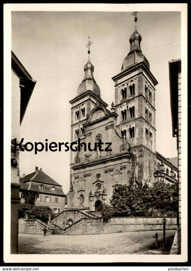 ÄLTERE POSTKARTE EHEMALIGE ABTEIKIRCHE 1742-1747 ERBAUT AMORBACH IM ODENWALD BENEDIKTINER Postcard Ansichtskarte Cpa AK - Amorbach