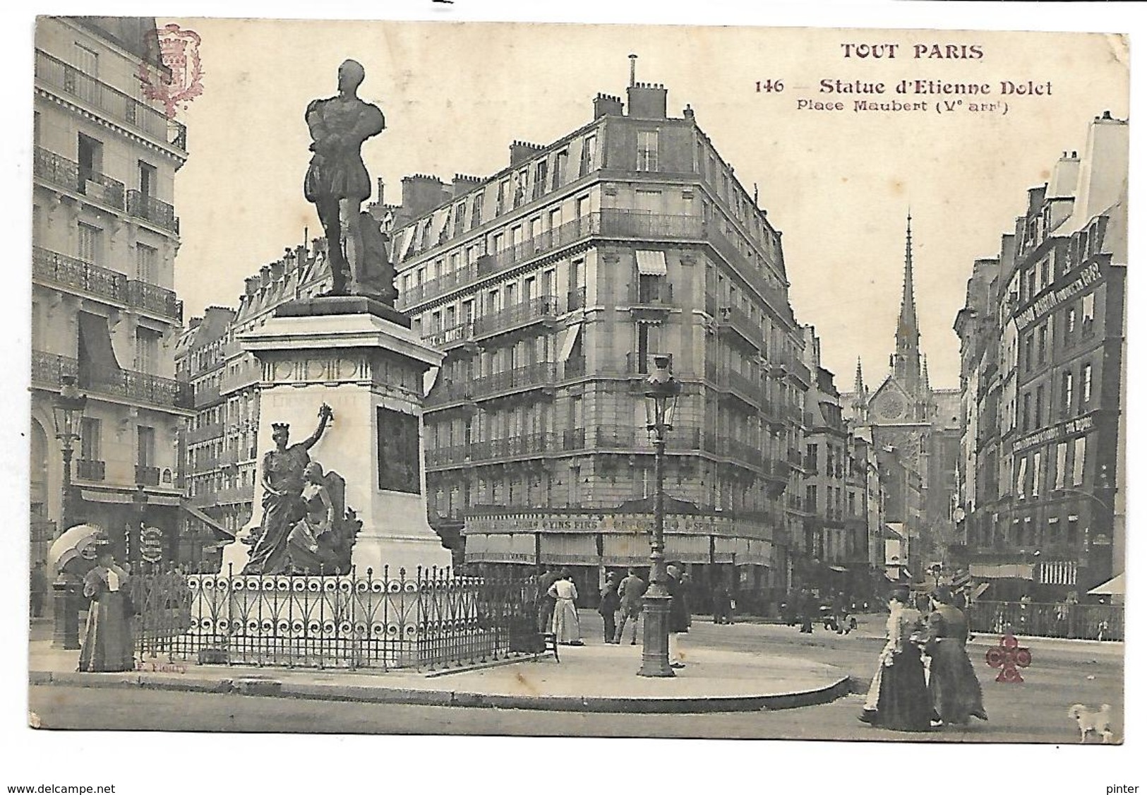 TOUT PARIS - 146 - Statut D'Etienne Dolet, Place Maubert - Arrondissement: 05
