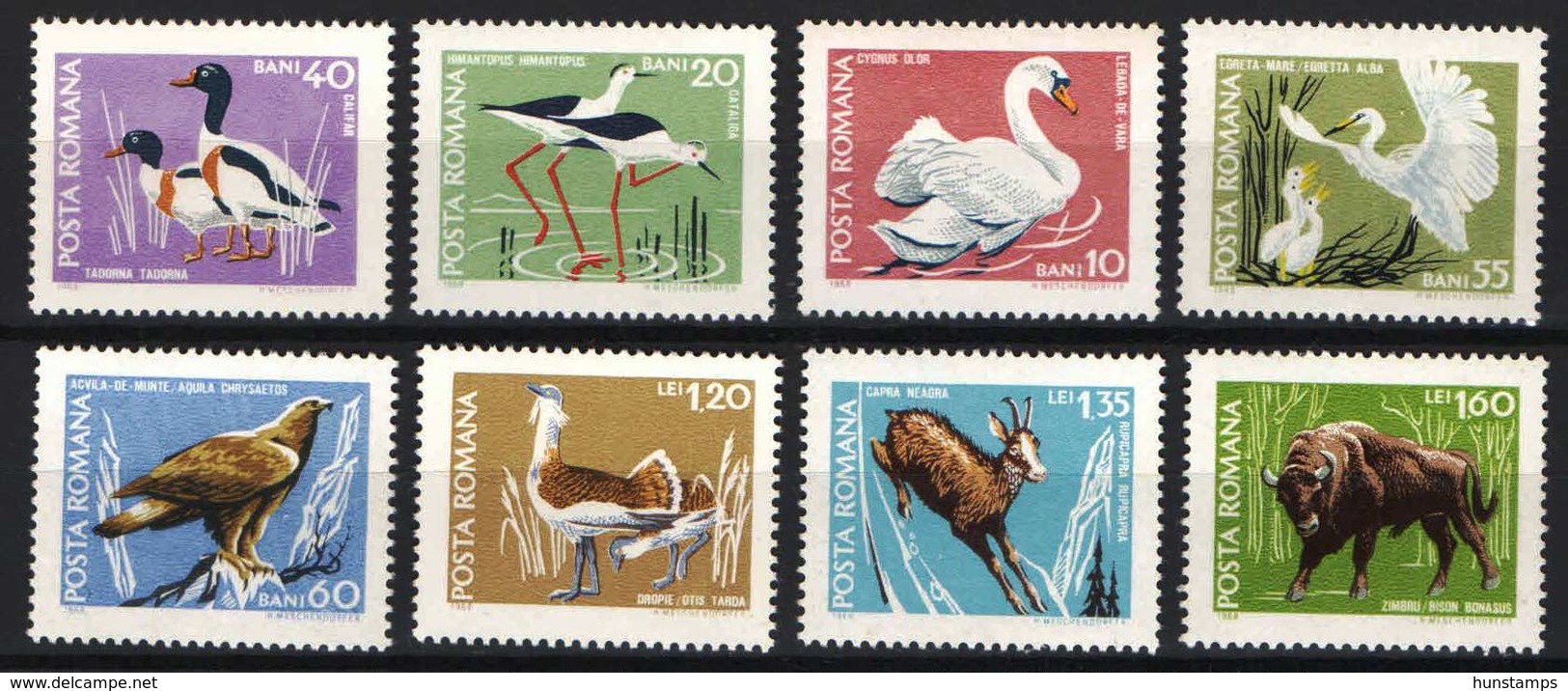 Collection Of Birds! Romania 1968. Animals / Birds, Stork, Duck Set MNH (**) - Altri & Non Classificati