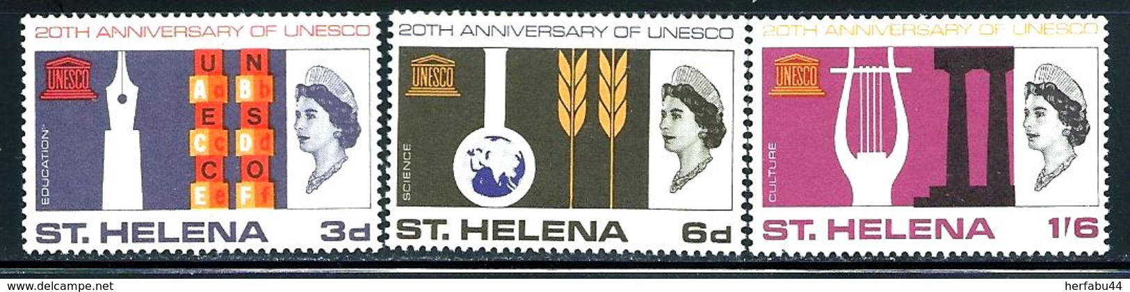 St. Helena     "UNESCO"      Set    SC# 192-94 Mint - Saint Helena Island