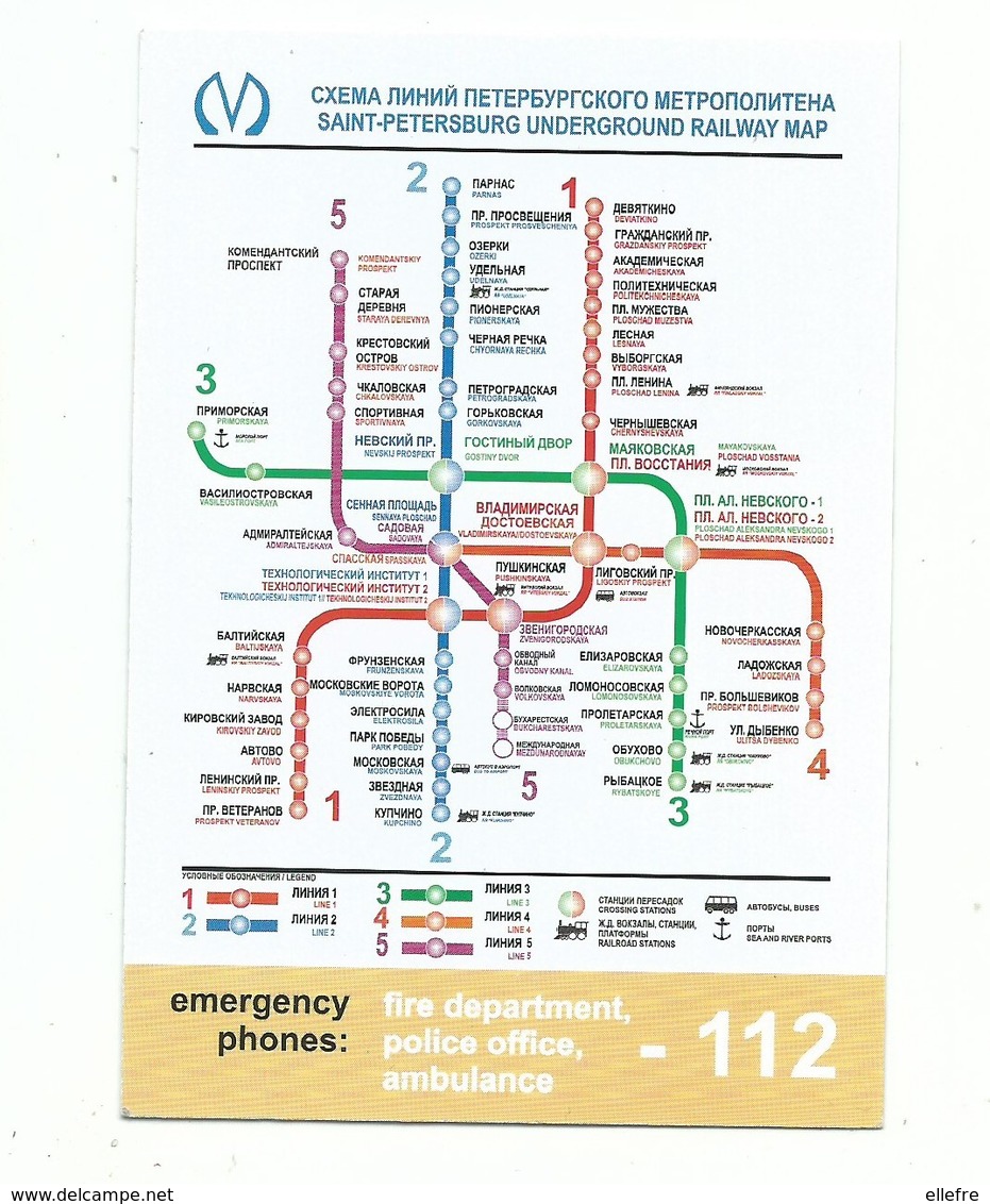 Carte De Visite Souvenirs Shop Saint Petersburg With Underground Railway Map Recto Poupées Russes - Visiting Cards