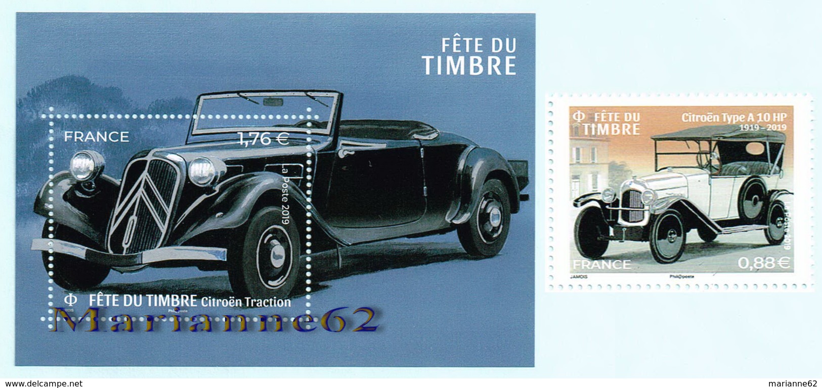 France 2019 Bloc Et TP Fête Du Timbre Citroën A10HP - Automobile Traction Voiture Car MNH Neuf Ou Oblitéré - Neufs