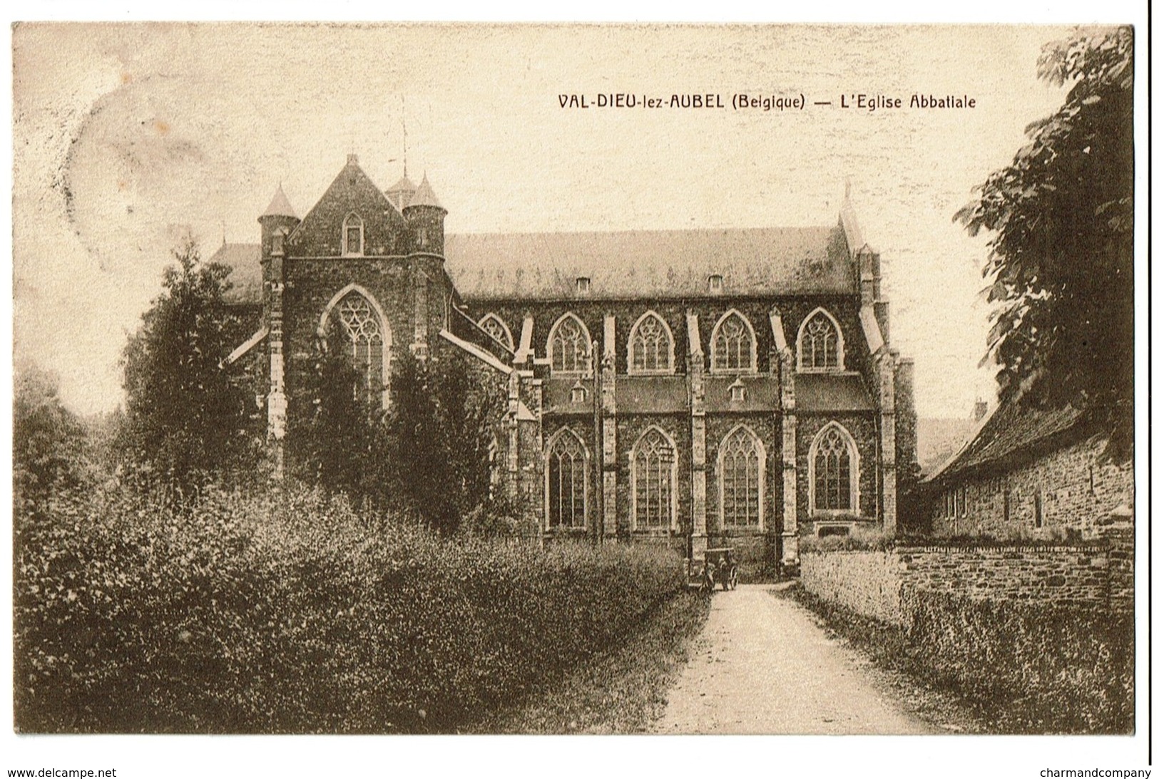 Val-Dieu-lez-Aubel - L'Eglise Abbatiale - 1924 - Edit. Vve Collard, Hôtel - 2 Scans - Aubel