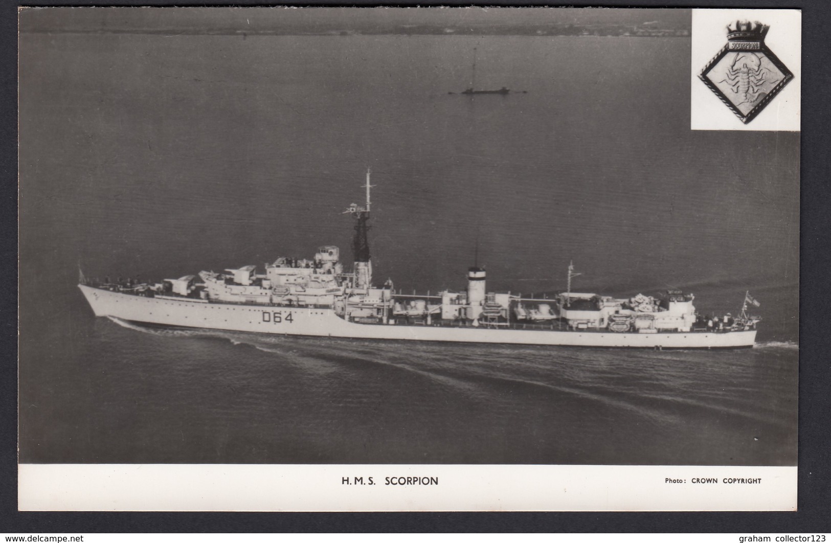 RPPC Modern Real Photo Postcard HMS Scorpion Royal Navy Ship Boat RP PC - Warships