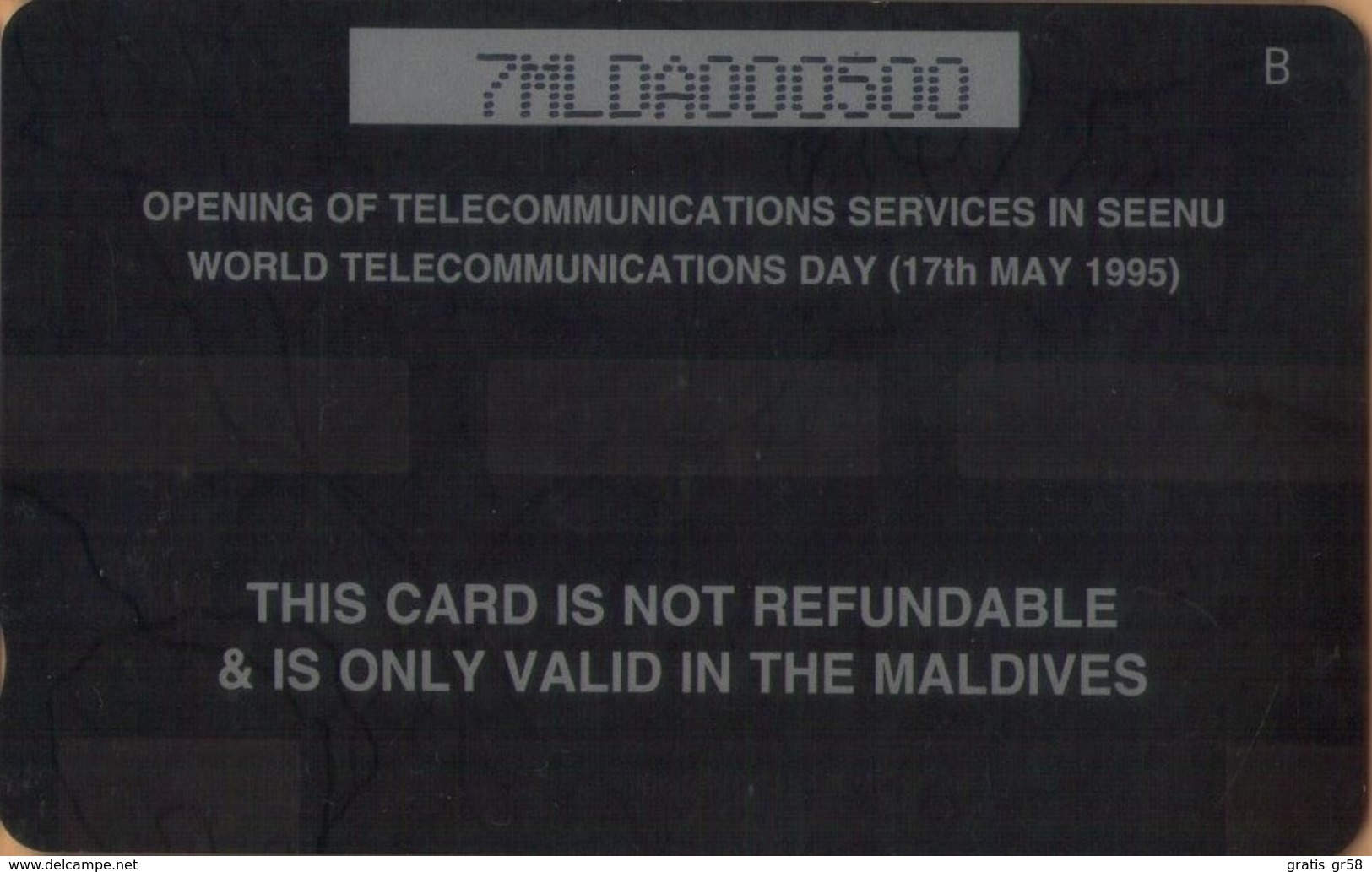 Maldives - GPT, Opening Of Service In Seena, Satellite, Map, 7MLDA, 2/00, Mint - Maldives