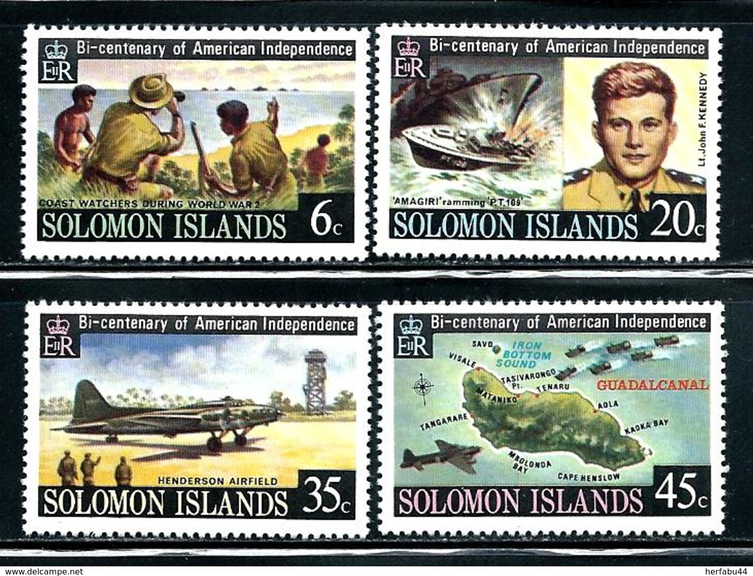 Solomon Is.     "World War II"       Set     SC# 333-36    MNH - Solomon Islands (1978-...)