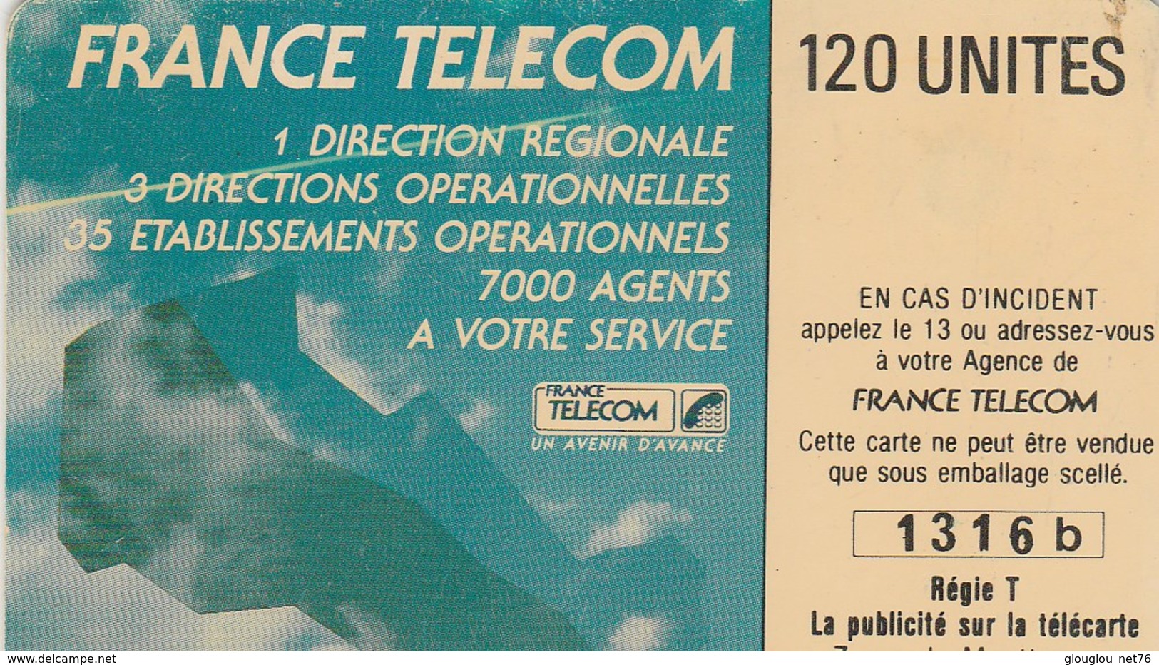 TELECARTE 120....CONSTRUIT LA COMMUNICATION DE DEMAIN  SANS PUCE... - 120 Unités 