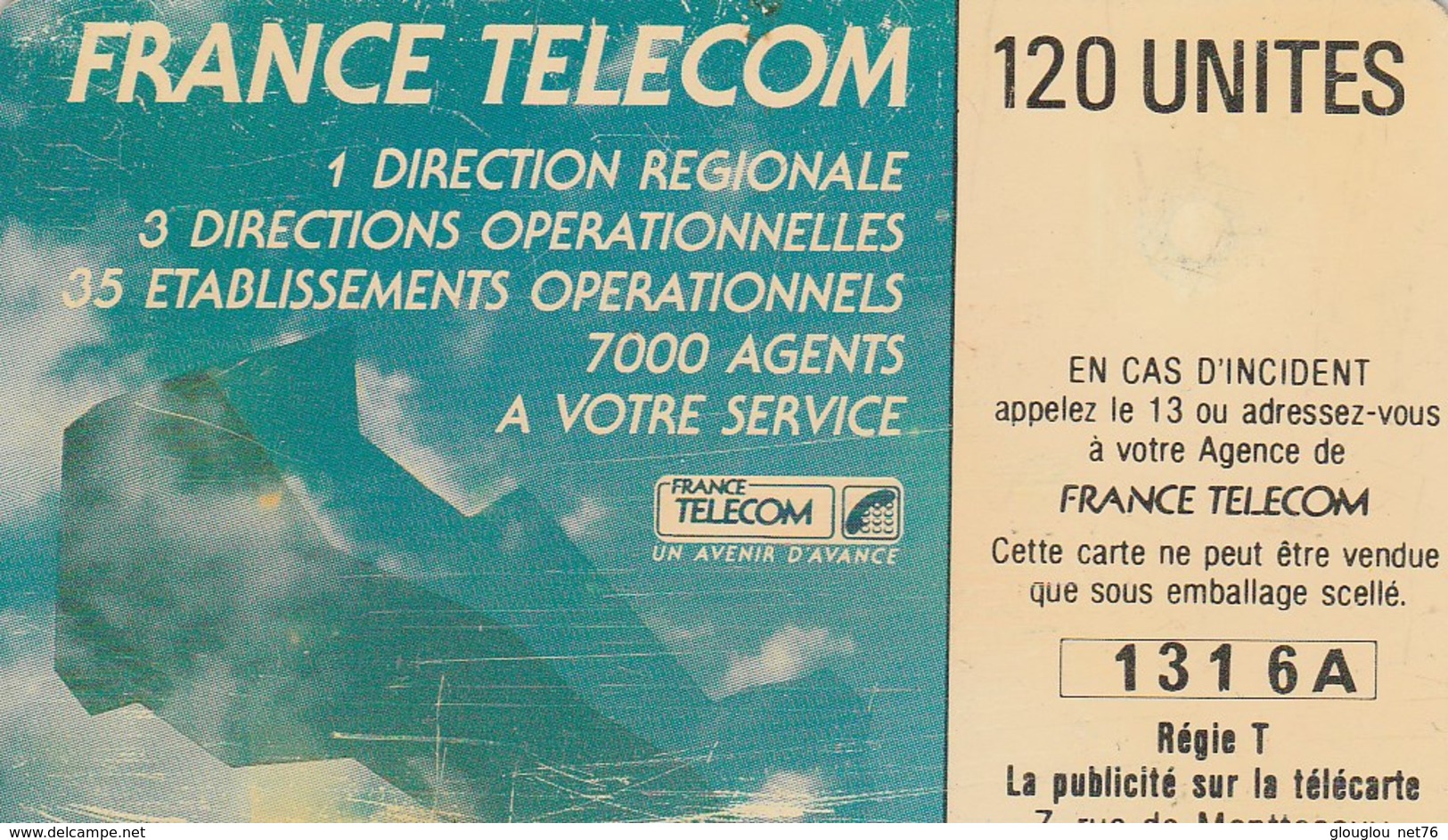 TELECARTE 120....CONSTRUIT LA COMMUNICATION DE DEMAIN  SANS PUCE... - 120 Unités 