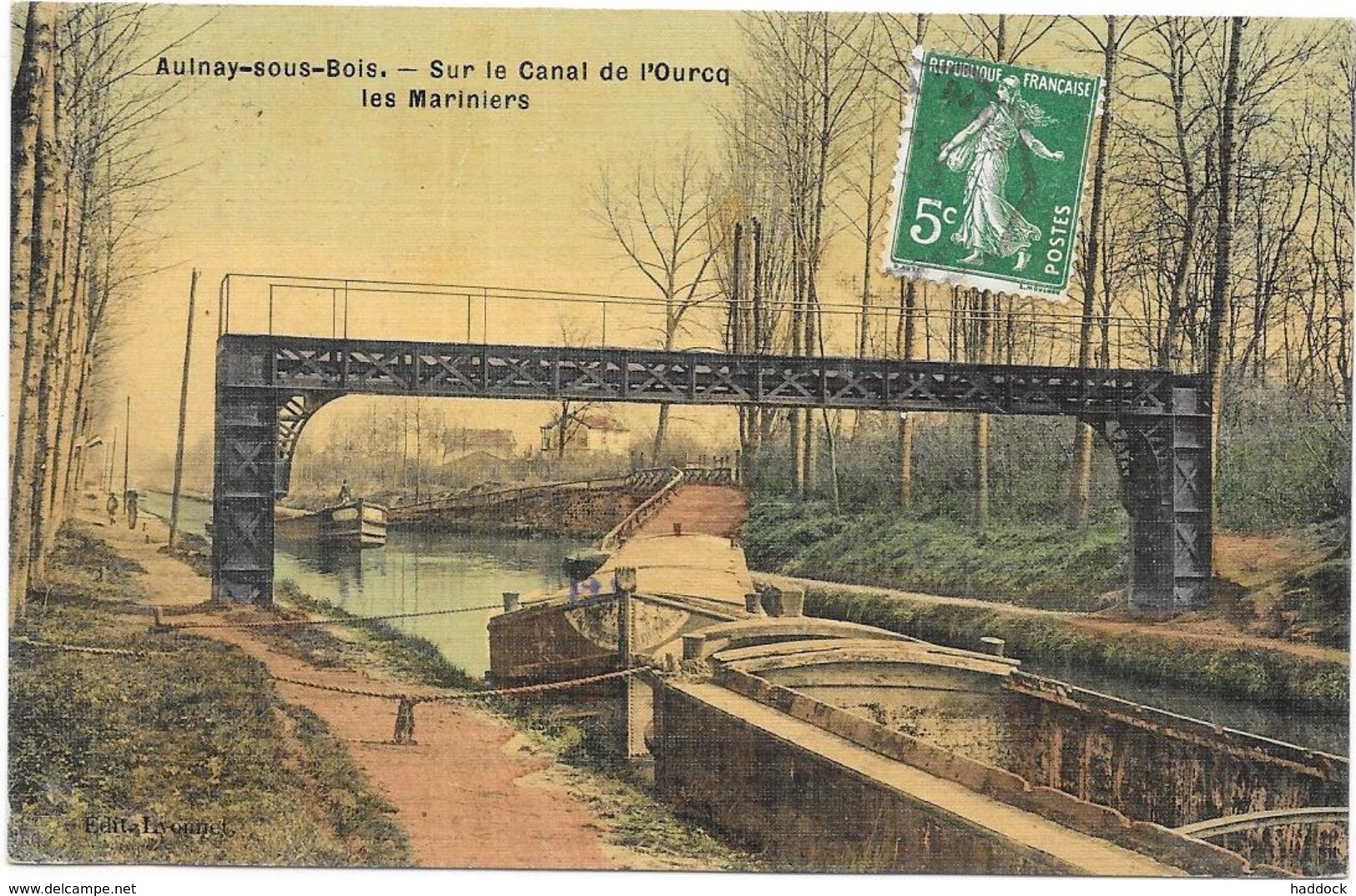 AULNAY SOUS BOIS: SUR LE CANAL DE L'OURCQ - LES MARINIERS - Aulnay Sous Bois