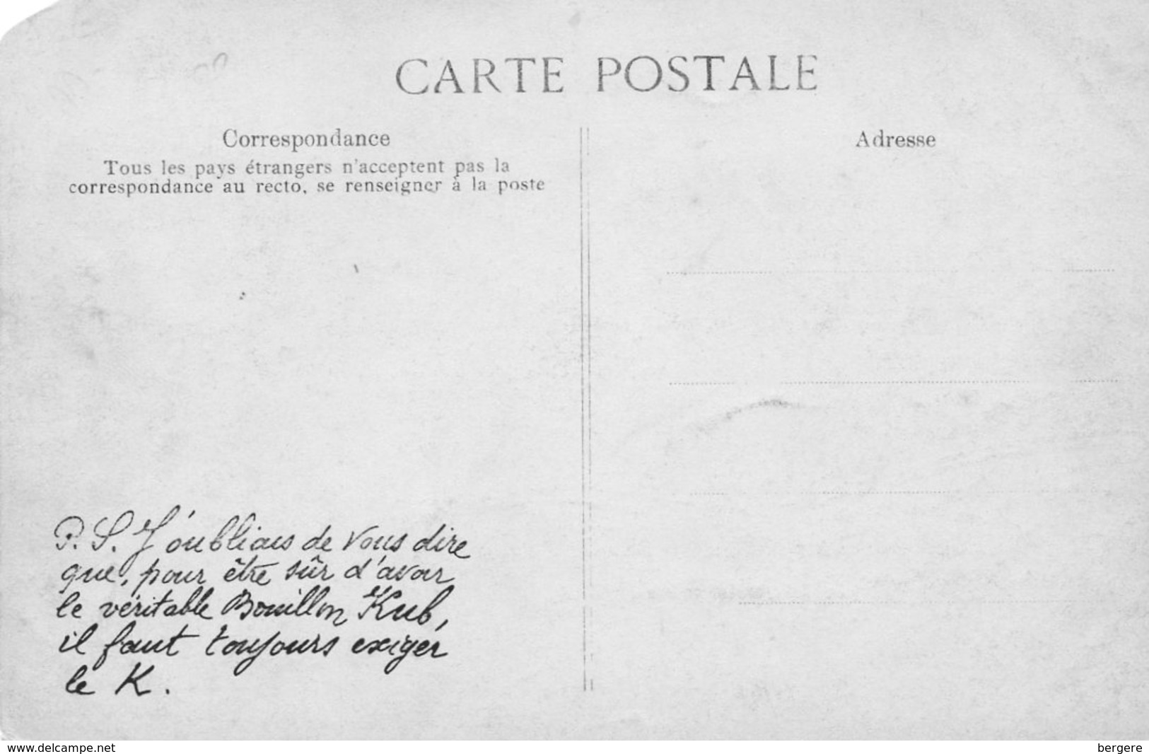 77. CPA. LORROY. Inondations, Dernière Maison. Avec Pub Bouillon Kub Au Verso, Scan. - Inondations