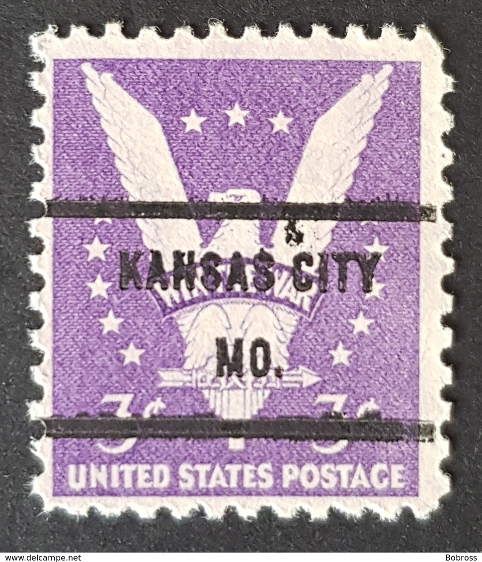 1942, Win The War, Kansas City, Missouri, Preoblitere, Precancel,United States Of America, USA - Préoblitérés