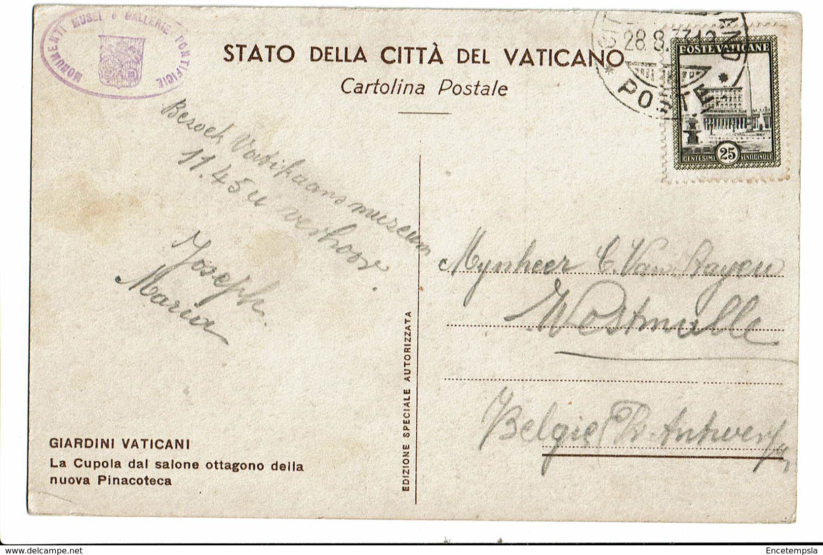 CPM - Carte Postale- Italie - Roma-Giardini Vaticani -1933-VM1219 - Parks & Gardens