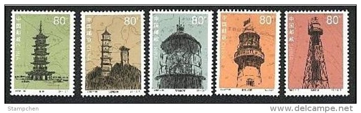 China 2002-10 Historical Relics - Lighthouse Stamps Relic Pagoda Map - Other & Unclassified