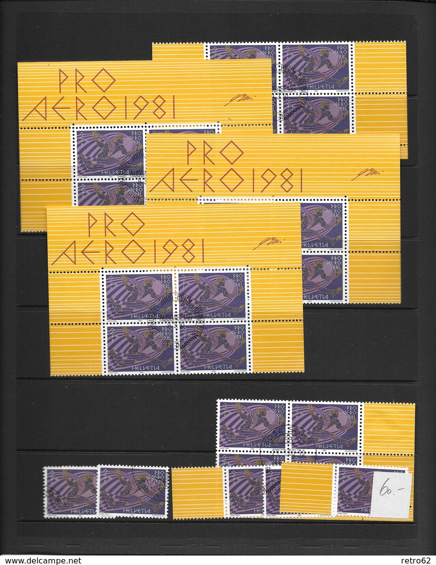 SAMMLUNG FLUGPOSTMARKEN SCHWEIZ → sehr umfangreich mit über 1'100 Briefmarken