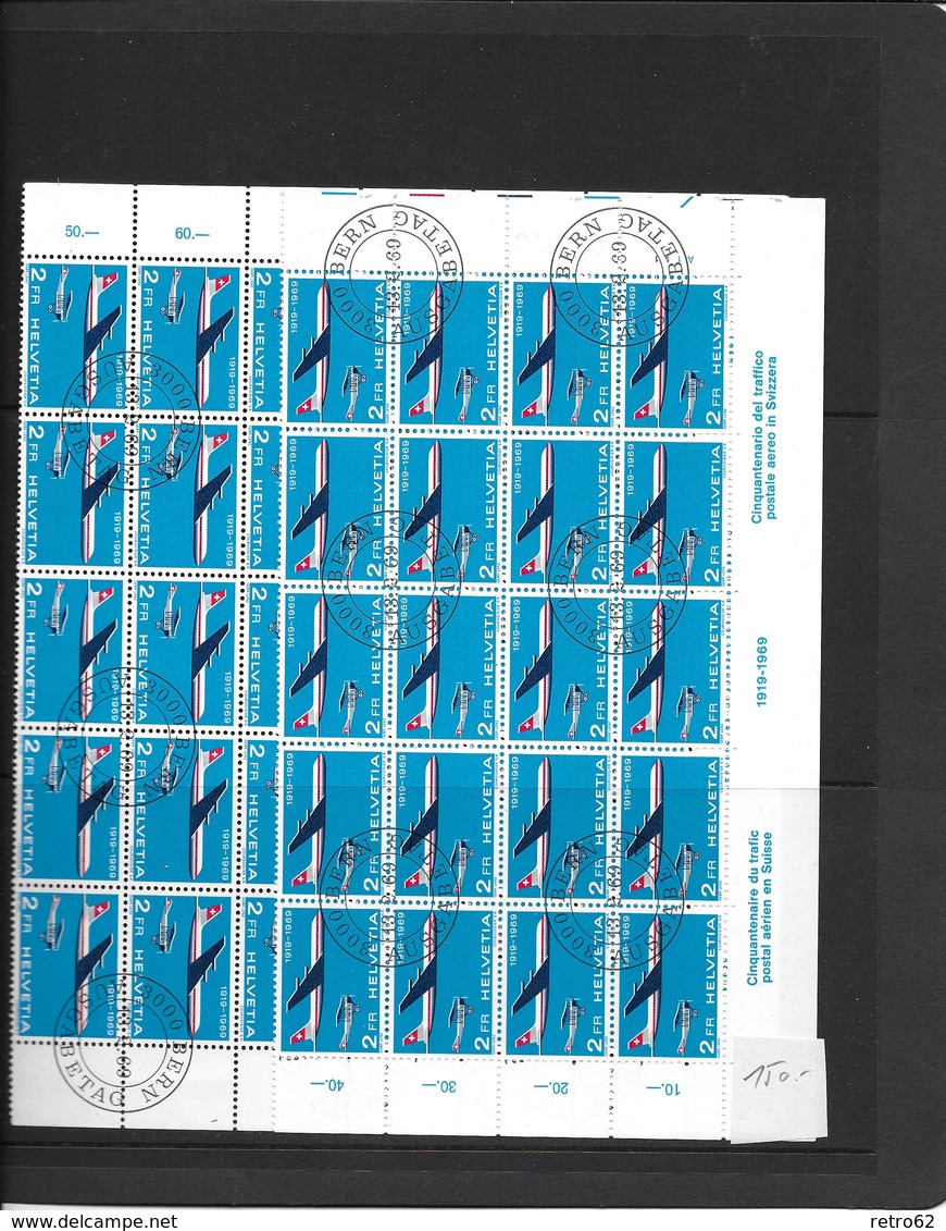 SAMMLUNG FLUGPOSTMARKEN SCHWEIZ → Sehr Umfangreich Mit über 1'100 Briefmarken - Lotes/Colecciones