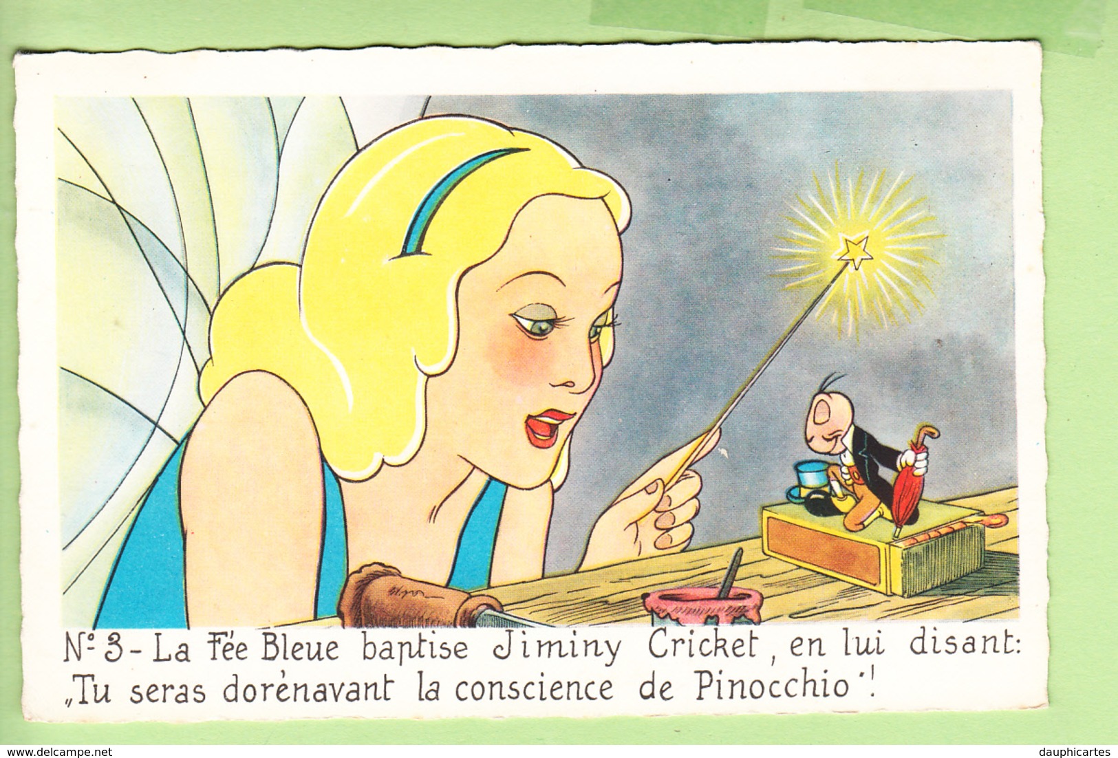 WALT DISNEY - PINOCCHIO N° 3 - La Fée Bleue Baptise Jiminy Cricket - TBE - 2 Scans - Autres & Non Classés