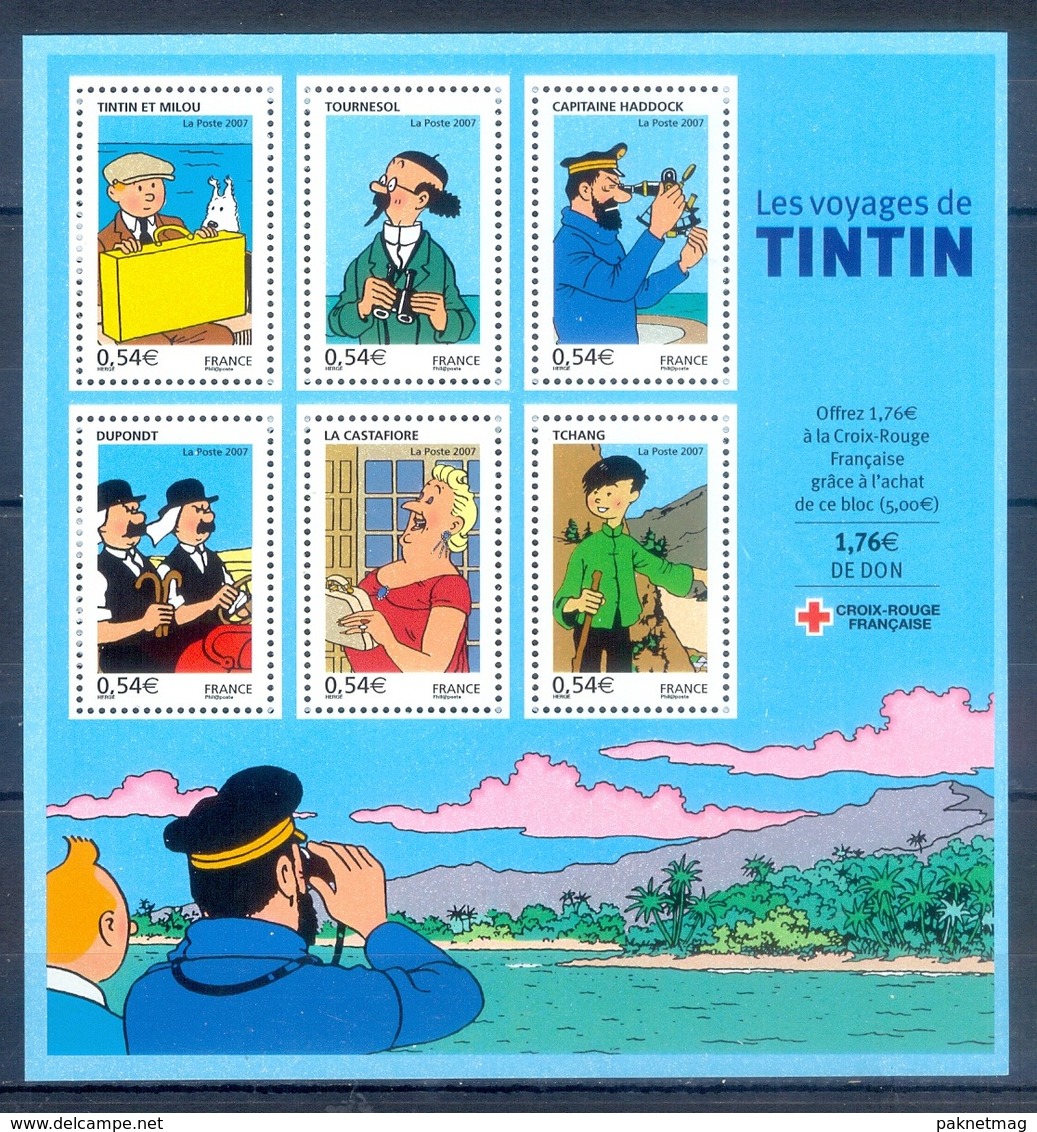 M157- France 2007. Comics Tintin By Hergé Tintin And Snowy. - Unused Stamps