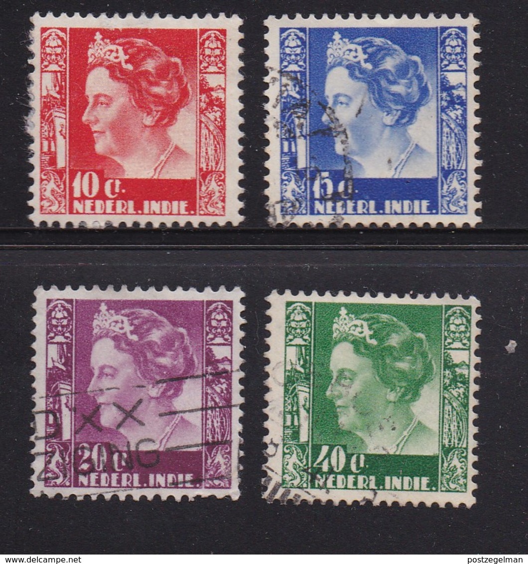 NETHERLAND-INDIES, 1938, Used Stamp(s), Queen Wilhelmina, NVPH 253=259, Scannr. 5405, 4 Values Only - Netherlands Indies