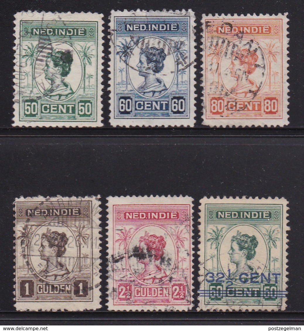 NETHERLAND-INDIES, 1913, Used Stamp(s), Wilhelmina , NVPH 129=134, Scannr. 5417, 5 Values Only - Netherlands Indies