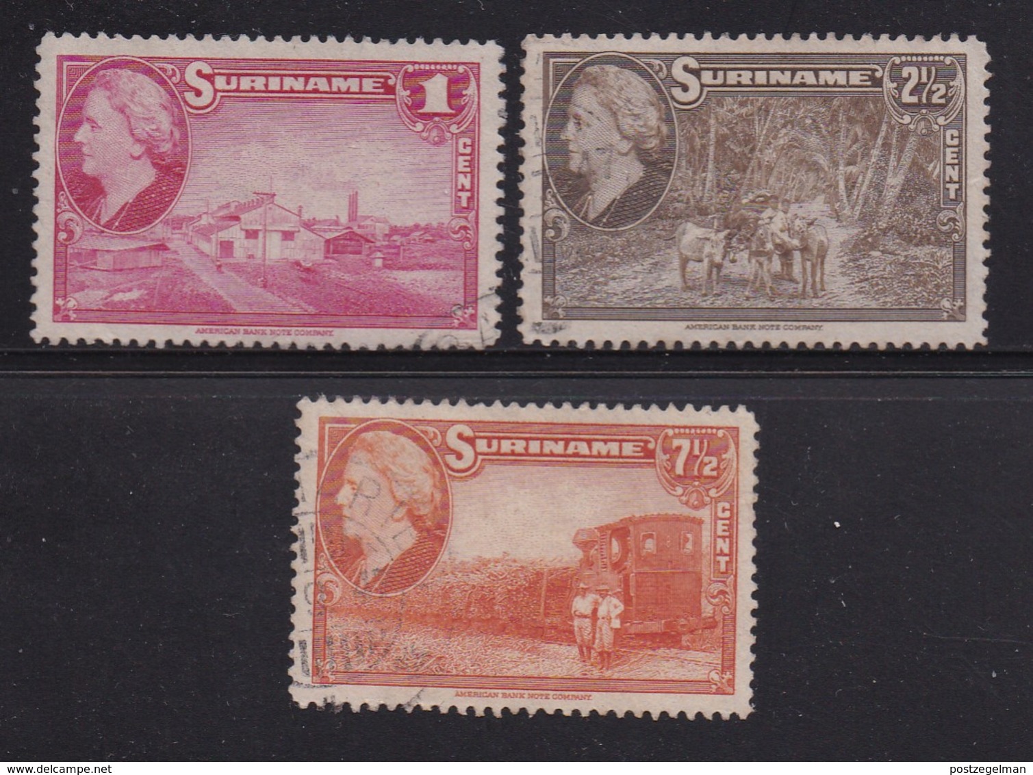 SURINAME, 1959, Used Stamp(s), Landscapes , NVPH 220=228, Scannr. 5425,  3 Values Only - Surinam ... - 1975