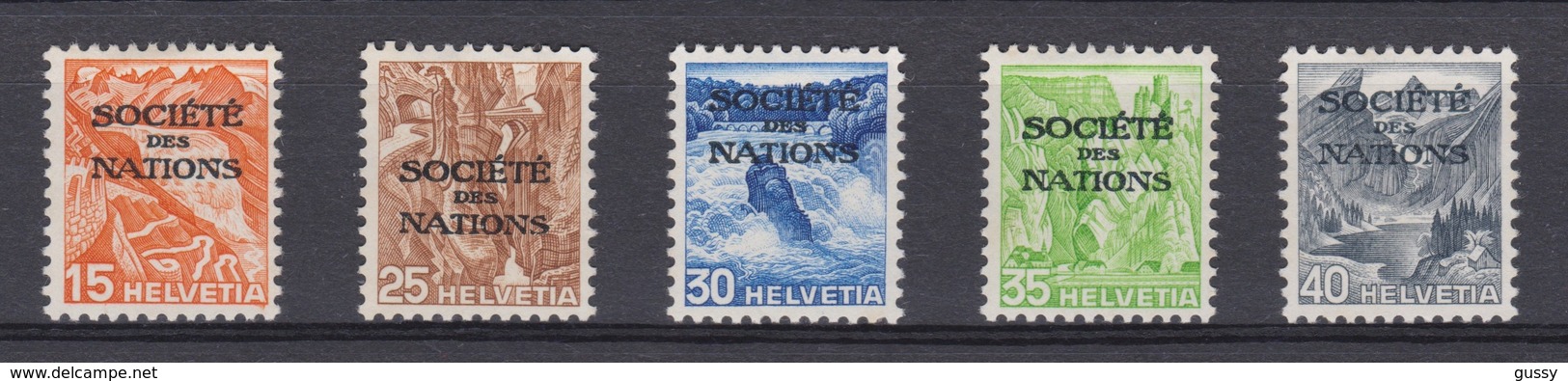 SUISSE Service 1936-43   Timbres Neufs  Surchargés 'SOCIETE DES NATIONS' - Servizio