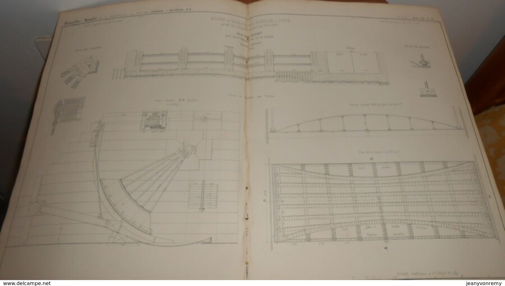 Plan De L'écluse Et Barrage De La Monnaie à Paris. 1856. - Travaux Publics