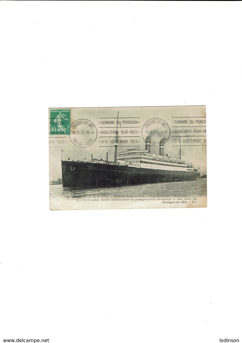 FRANCE Carte Postale BOULOGNE SUR MER Paquebot Poste Transport De Passagers - Ships