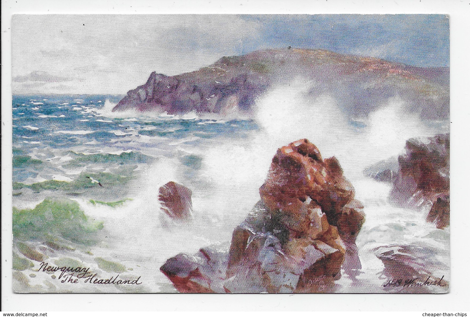 Newquay, The Headland - Wimbush  - Tuck Oilette 7462 - Newquay