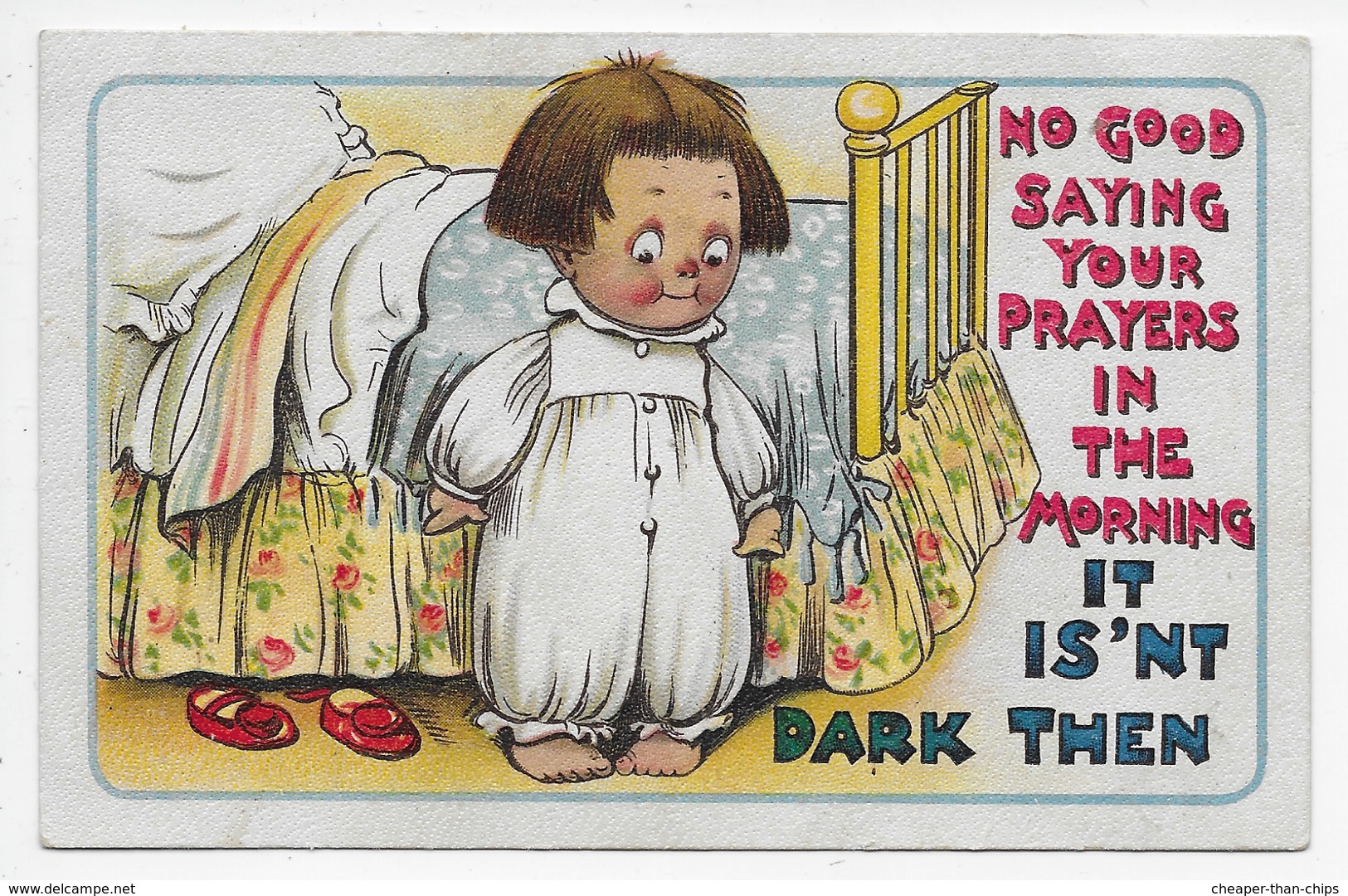 No Good Saying Your Prayers Etc. - Humorous Cards