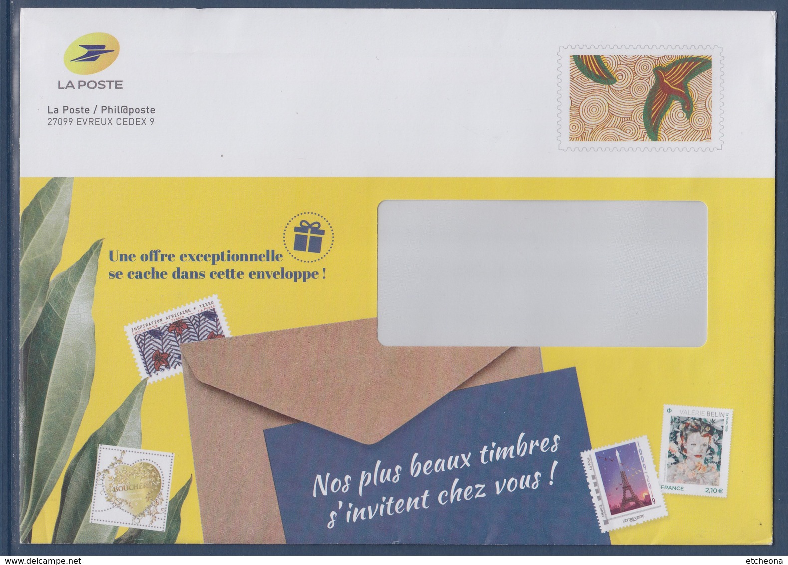 = Entier Simili Non Circulé 2019 Phil@poste Evreux Nos Plus Beaux Timbres S'invitent Chez Vous - Autres & Non Classés