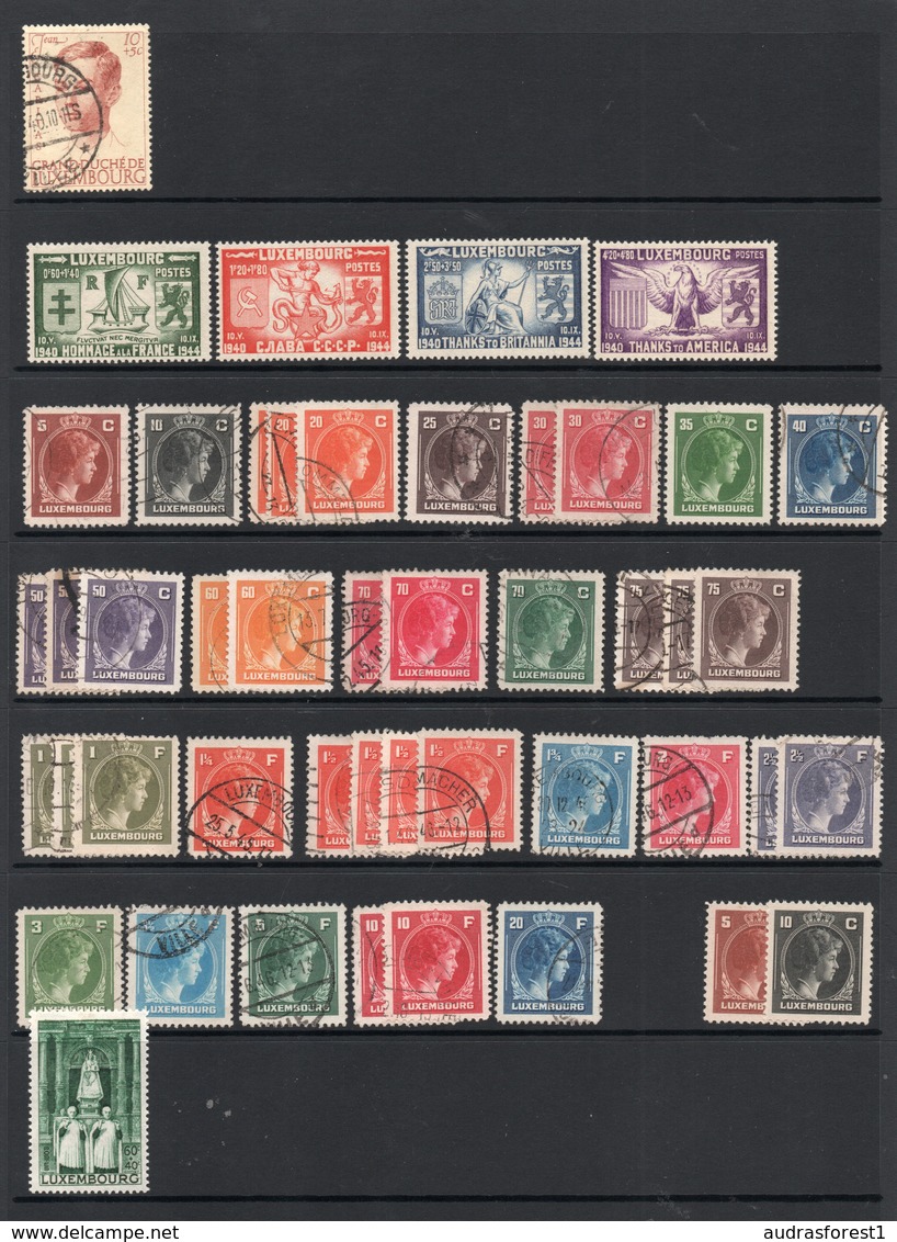 LUXEMBOURG Old Stamp Collection - LUXEMBURG.  Avec Plusieurs Timbres Oblitéré, Et Series Complets Inclus - Collections