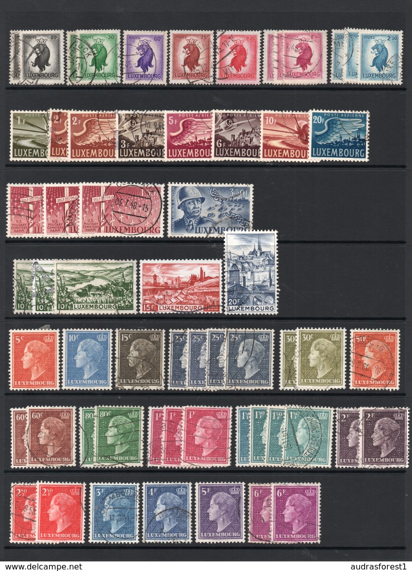 LUXEMBOURG Old Stamp Collection - LUXEMBURG.  Avec Plusieurs Timbres Oblitéré, Et Series Complets Inclus - Colecciones