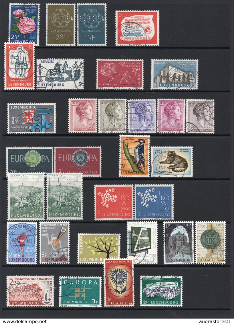 LUXEMBOURG Old Stamp Collection - LUXEMBURG.  Avec Plusieurs Timbres Oblitéré, Et Series Complets Inclus - Collections