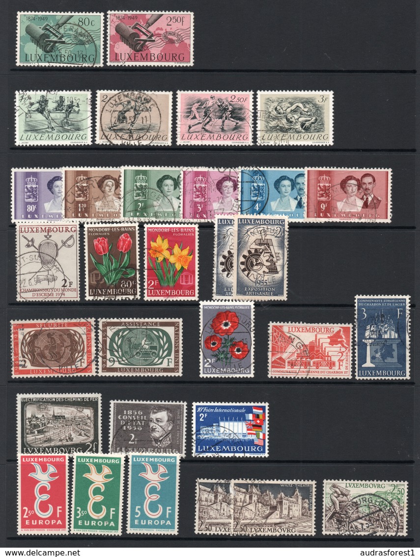 LUXEMBOURG Old Stamp Collection - LUXEMBURG.  Avec Plusieurs Timbres Oblitéré, Et Series Complets Inclus - Colecciones