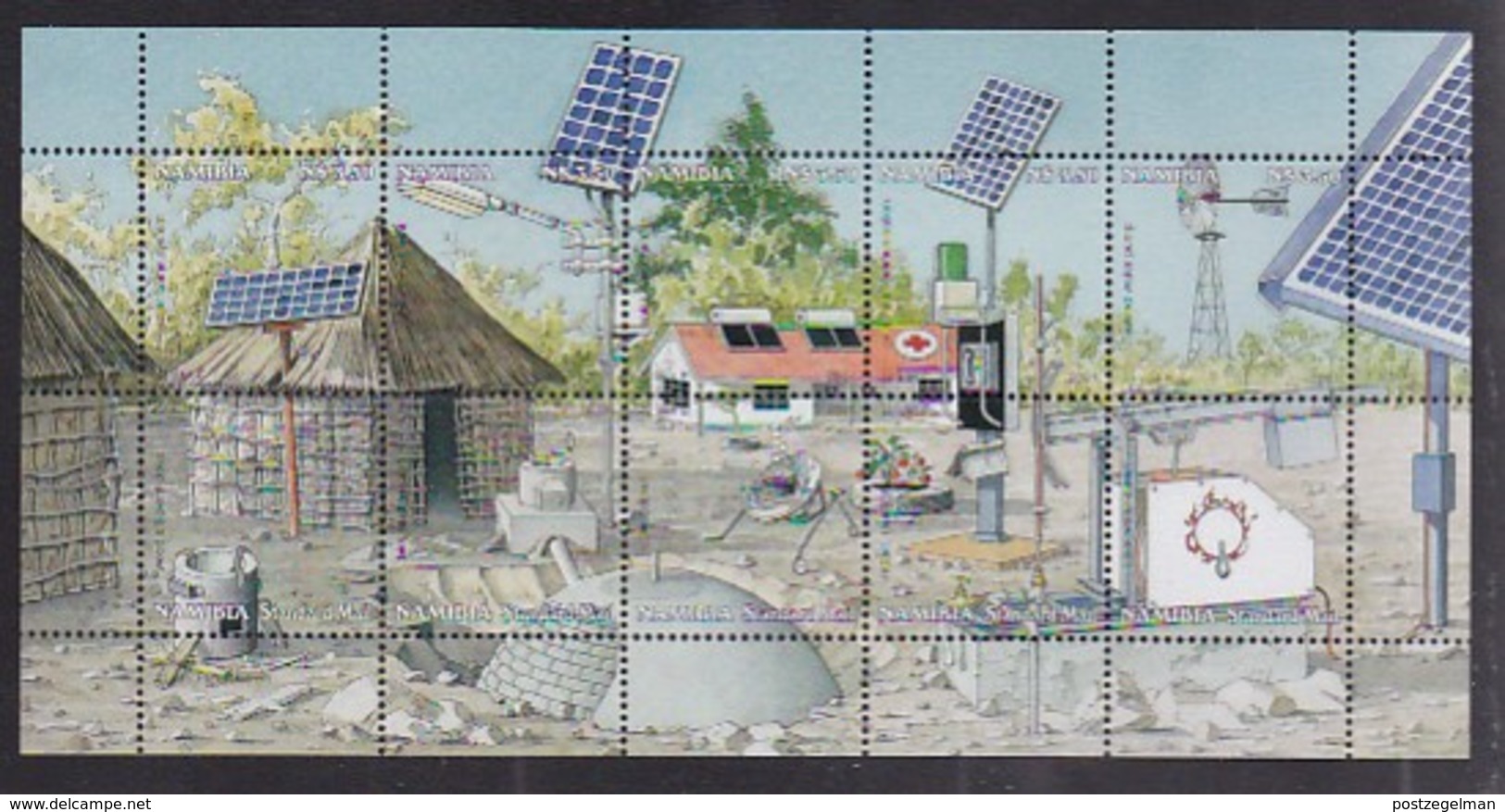 NAMIBIA,2001, Mint Stamps In Miniature Sheet, Energy Resources, Sanr. 365, Scannumber 13485 - Namibia (1990- ...)