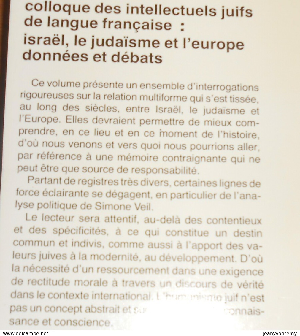 Israël. Le Judaïsme Et L'Europe. 1984. - Histoire