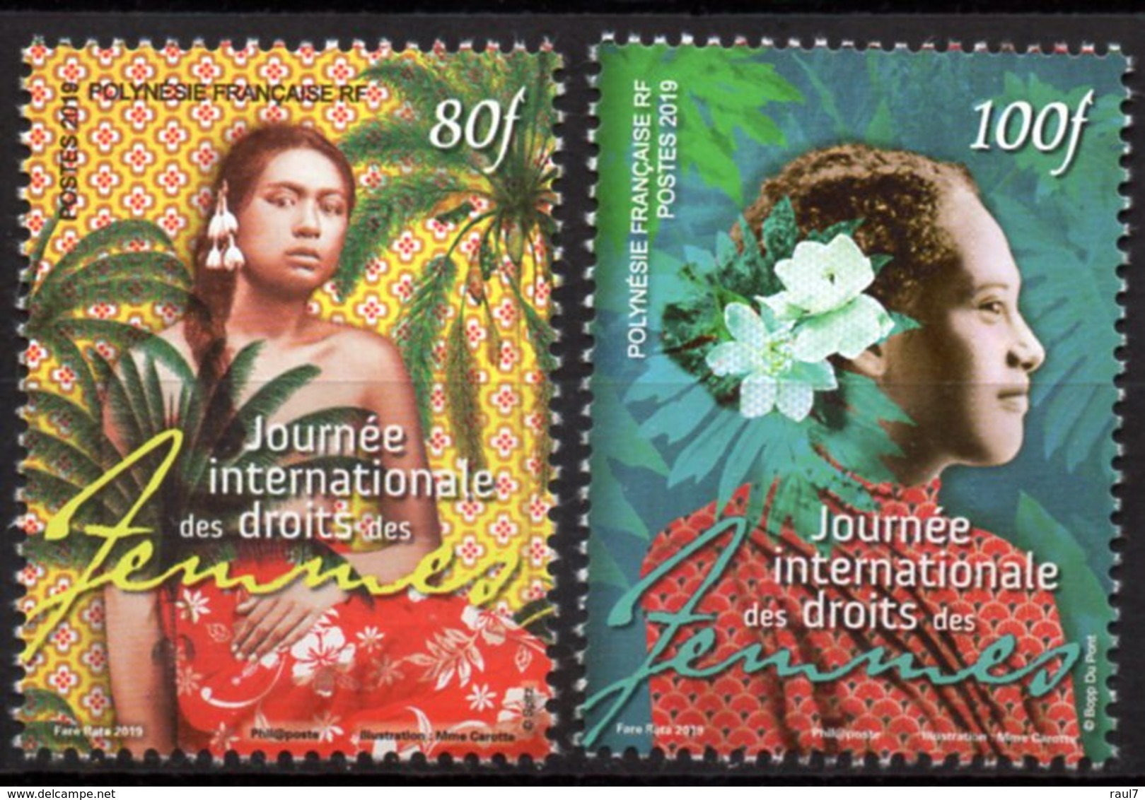 Polynésie Française 2019 - Journée Internationale Des Droits De La Femme - 2 Val Neufs // Mnh - Nuevos