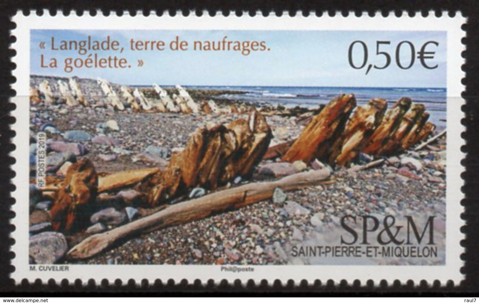 St Pierre & Miquelon 2019 - Langlade, Terre De Naufrages, La Goélette - 1 Val Neufs // Mnh - Unused Stamps