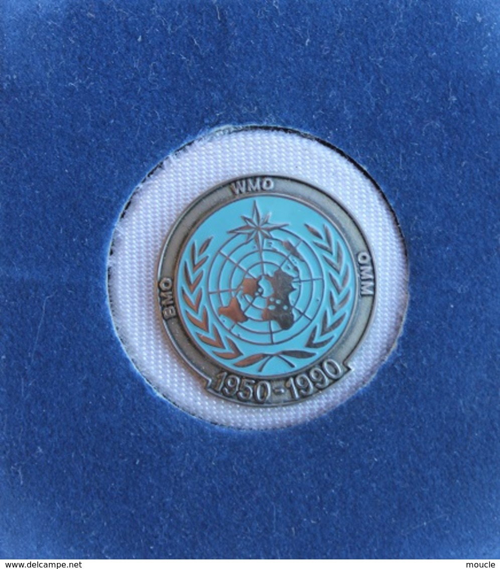 WMO - OMM - BMO - 40 ANS -  1950 / 1990 - ORGANISATION METEOROLOGIQUE MONDIALE - NATIONS UNIES - GENEVE - SUISSE- ECRIN - Berühmte Personen