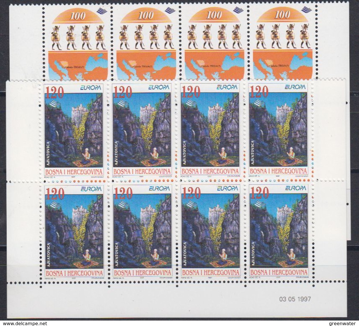 Europa Cept 1997 Bosnia/Herzegovina Sarajevo 2v 8x (printing Date) ** Mnh (42133) - 1997