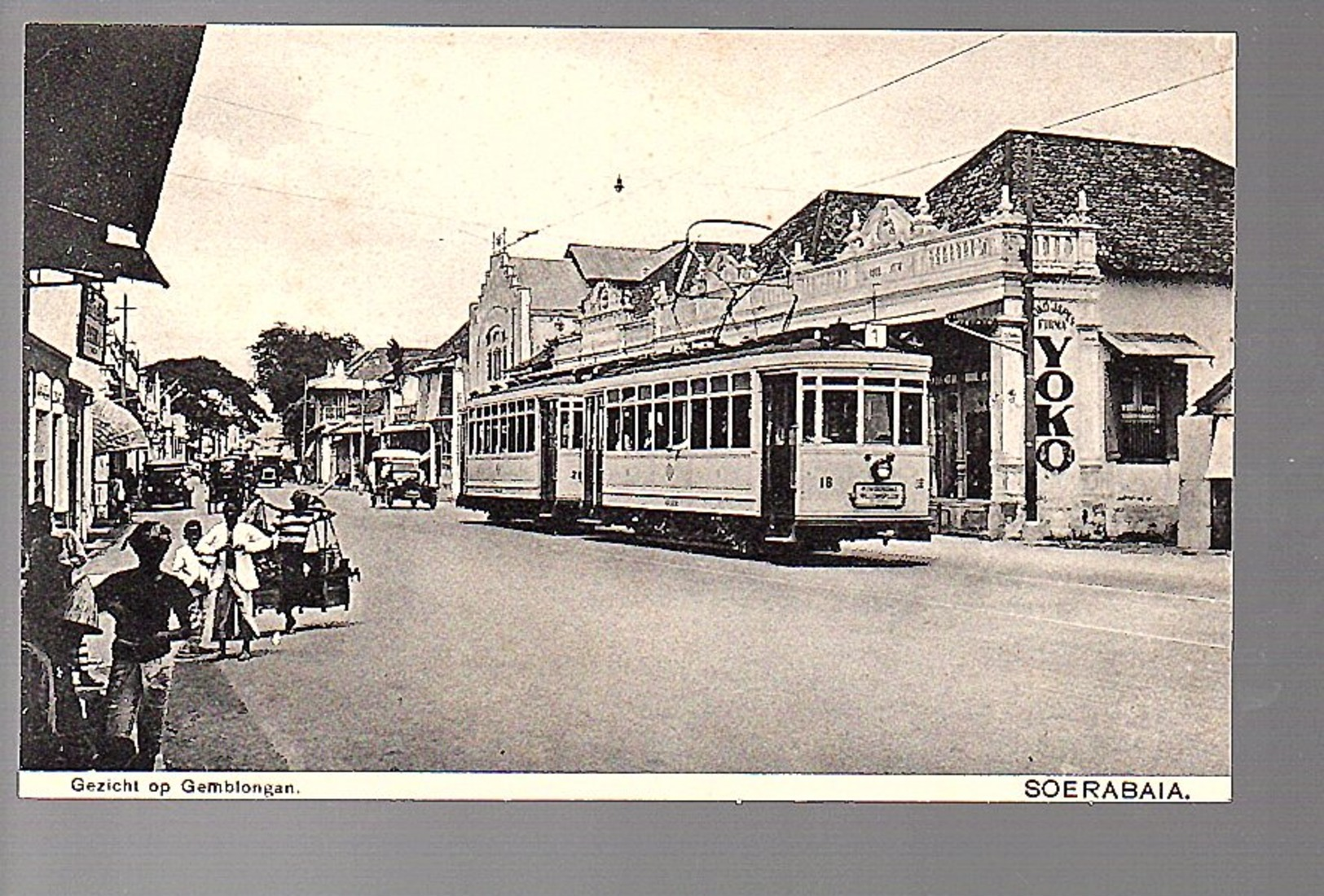 Netherlands Indies Tram GEMBLONGAN Soerabaja ± 1910 (16-52) - Indonesië