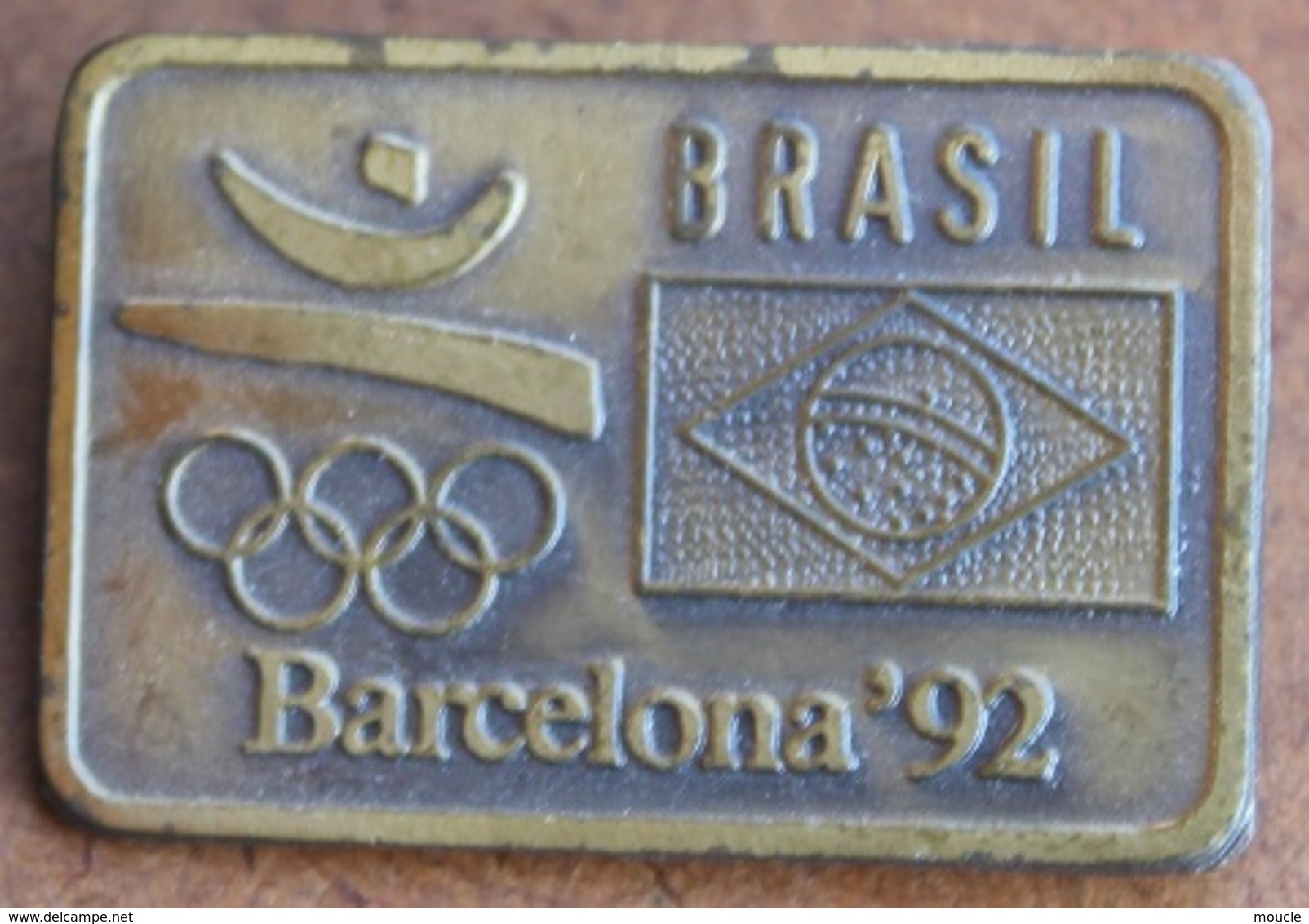 ATTENTION C'EST UNE BROCHE - SPINDEL - BROOCH -  JEUX OLYMPIQUES BARCELONA 92 - BRASIL OLYMPIC TEAM - BRESIL - Juegos Olímpicos