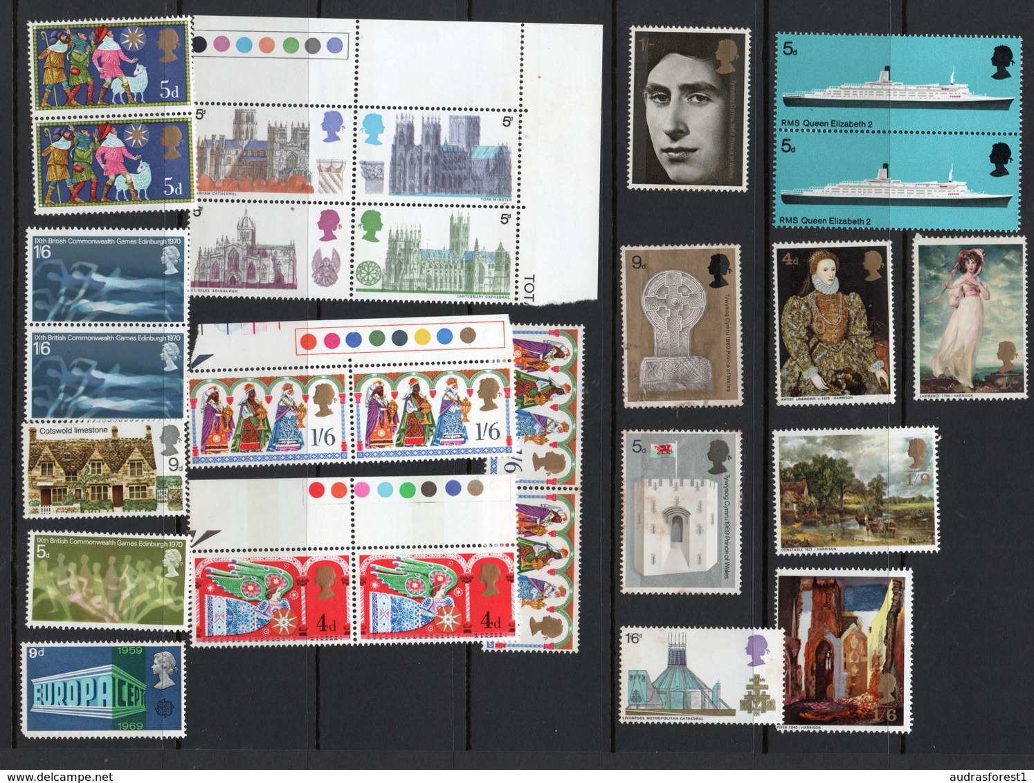 GB UK MNH LARGE stamp collection - la plupart sont neufs sans charnieres - GRANDE BRETAGNE, BRITISH HOARD of mnh stamps