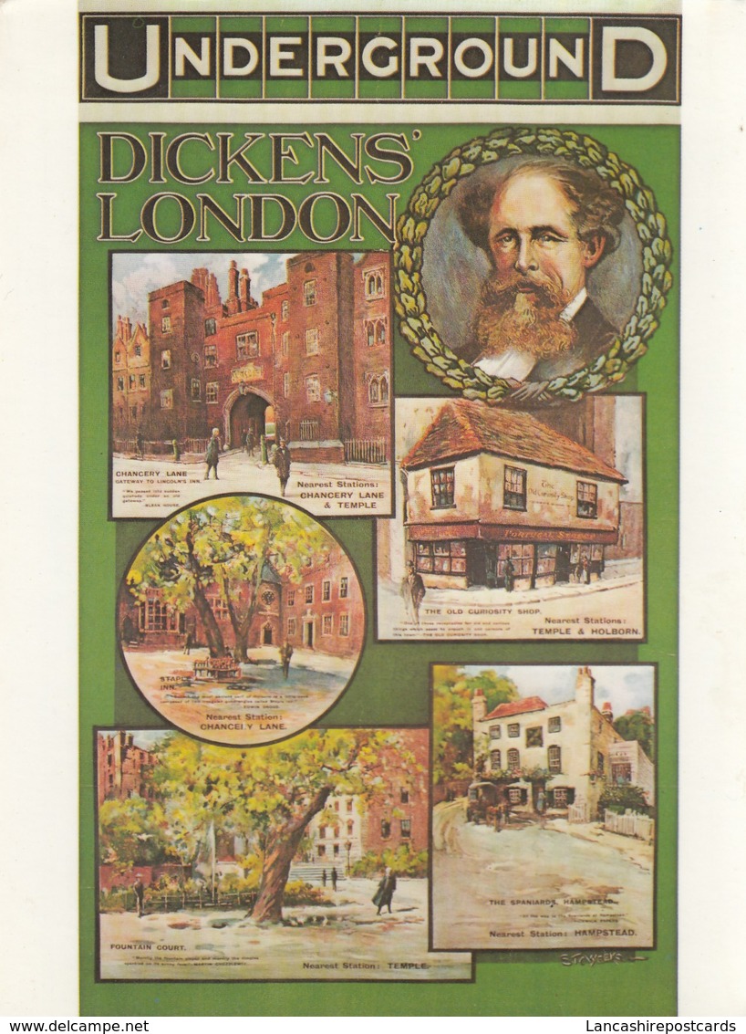 Postcard Charles Dickens London Underground  My Ref  B23418 - Writers