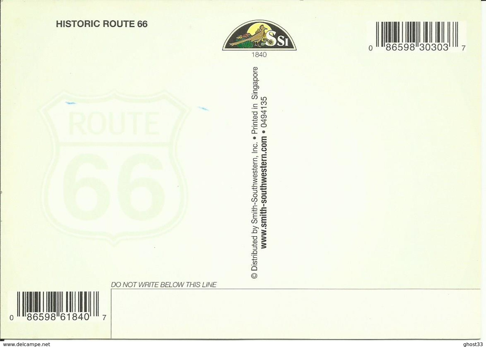 CARTE POSTALE - ÉTATS-UNIS - UNITED STATES - HISTORIC ROUTE 66 - Route ''66'