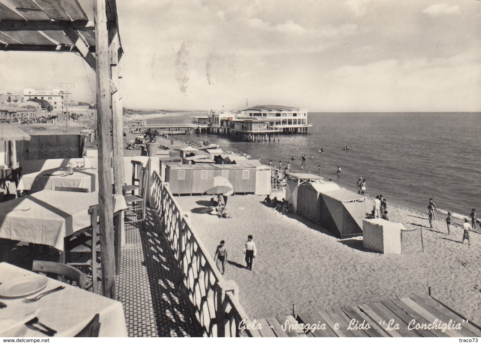 GELA  /  Spiaggia E Lido  " La Conchiglia "  _ Viaggiata - Gela