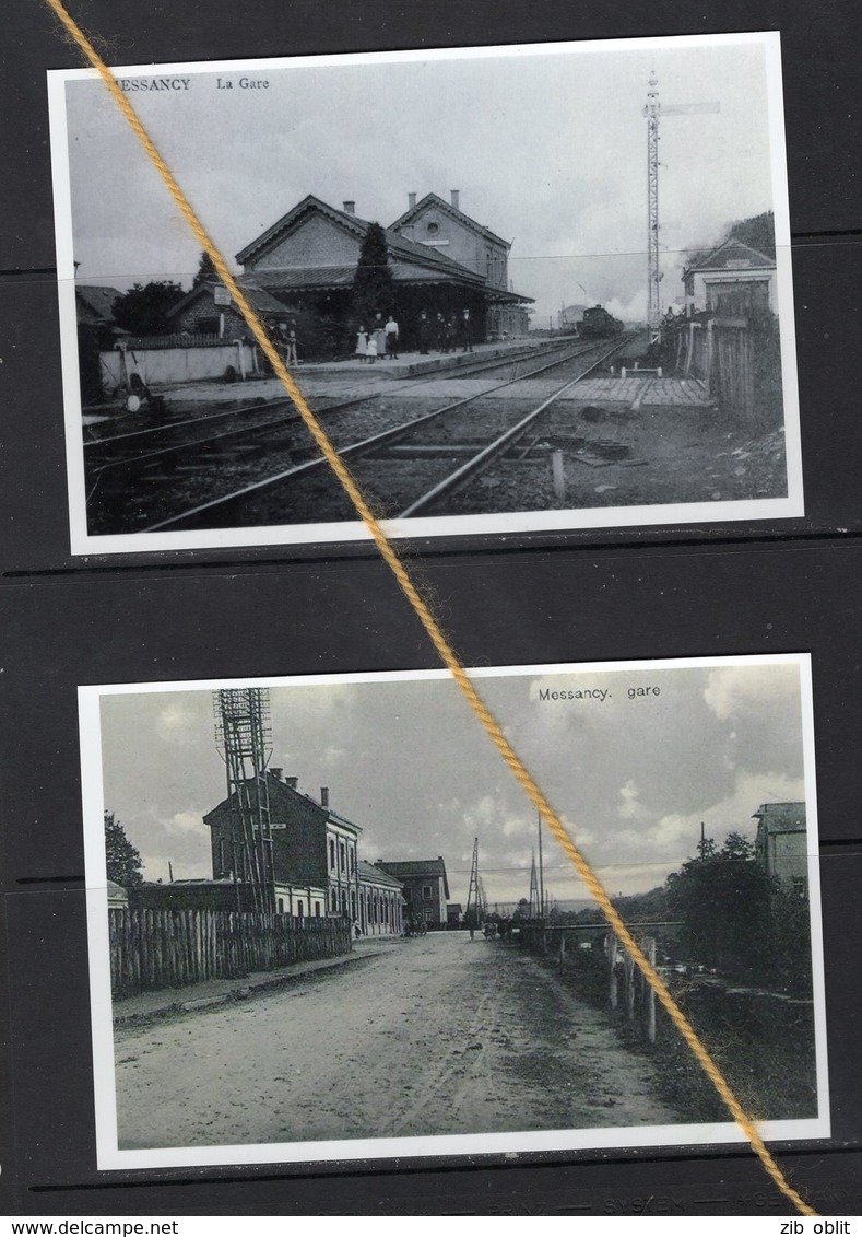 2 REPRODUCTIONS MESSANCY LUXEMBOURG STATION GARE - Messancy