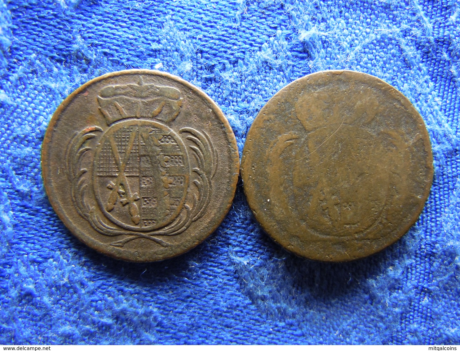 GERMANY SAXONY 1 PFENNIG 1772C, 1774C, KM1000 Corroded - Petites Monnaies & Autres Subdivisions