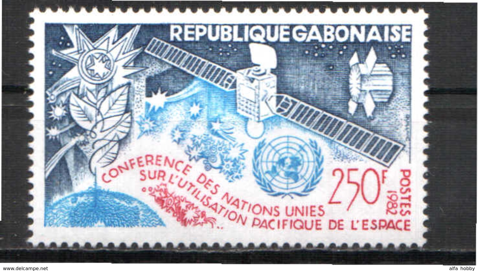 Gabon, 1982, Space,  UNO 1 Stamp - Africa