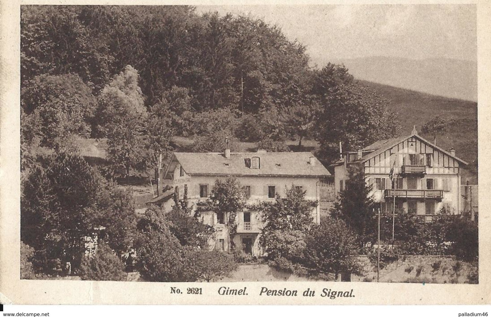 VAUD - GIMEL Pension Du Signal	- Denéréaz Lausanne No	 2621 - Circulé Le 12.04.1922  23.07.1906 Vers ESSERTES - Gimel